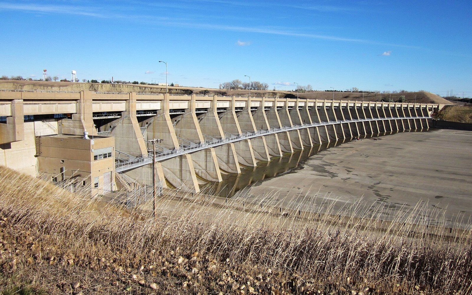 the Garrison Dam and its spillway